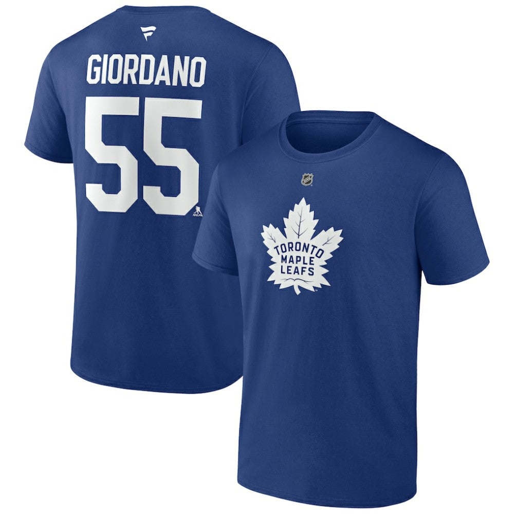 Mark Giordano Toronto Maple Leafs Fanatics Authentic Stack Name & Number T-Shirt - Blue T-shirts