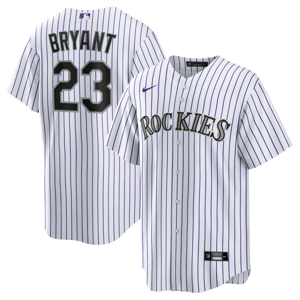 Kris Bryant Colorado Rockies Replica Player Jersey White/Purple