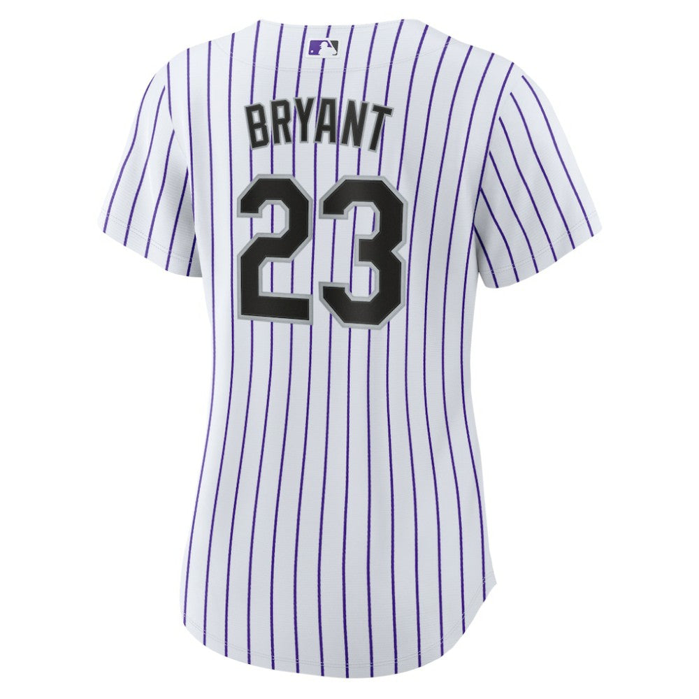 Kris Bryant Colorado Rockies Women's Replica Player Jersey White/Purple