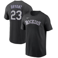 Kris Bryant Colorado Rockies Name & Number T-Shirt Black