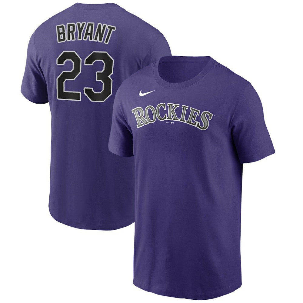 Kris Bryant Colorado Rockies Name & Number T-Shirt Purple