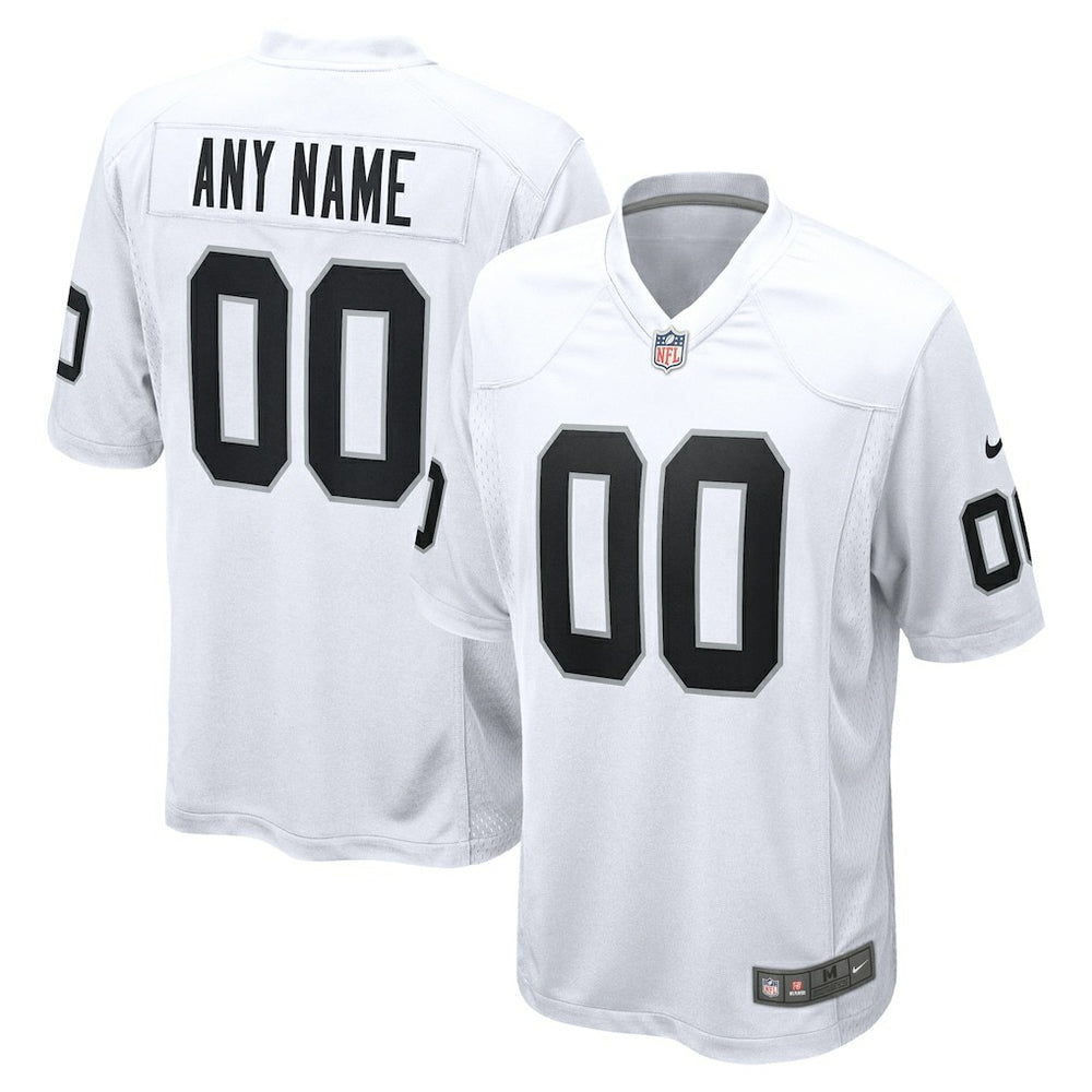Las Vegas Raiders Youth Team Custom Game Jersey - White outlet