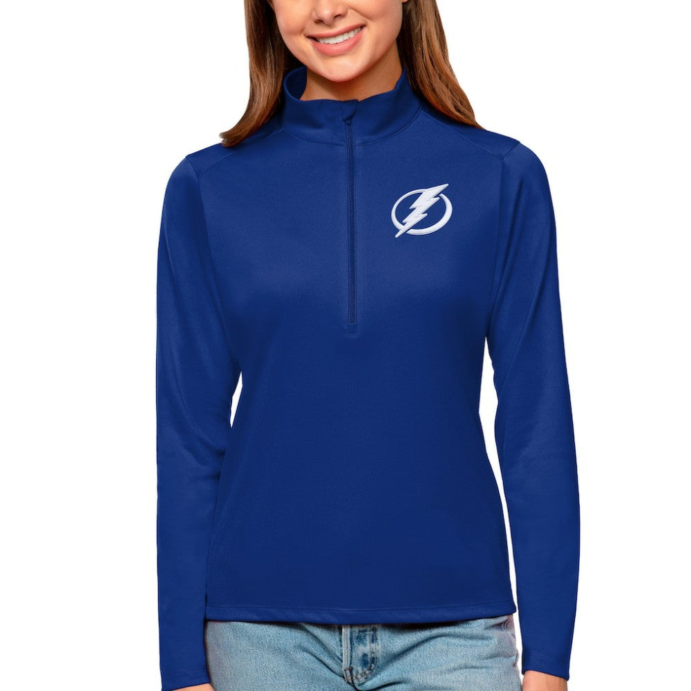 Tampa Bay Lightning Antigua Women's Tribute Quarter-Zip Pullover Top - Royal Pullover
