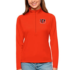 Cincinnati Bengals Antigua Women's Tribute Half-Zip Top - Orange sale