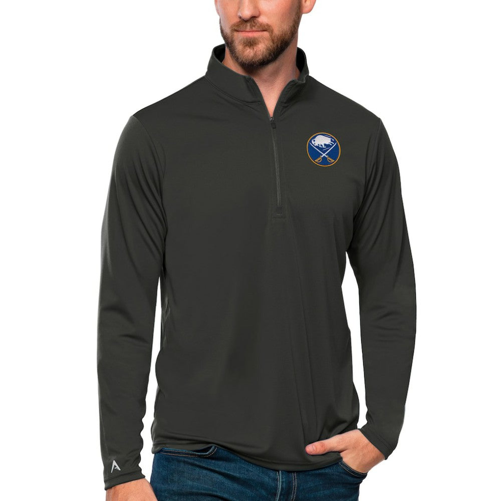Buffalo Sabres Antigua Tribute Quarter-Zip Pullover Top - Charcoal Pullover