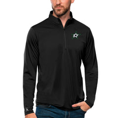Dallas Stars Antigua Tribute Quarter-Zip Pullover Top - Black Pullover
