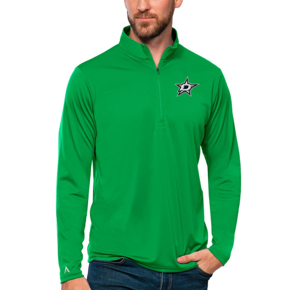 Dallas Stars Antigua Tribute Quarter-Zip Pullover Top - Kelly Green Pullover
