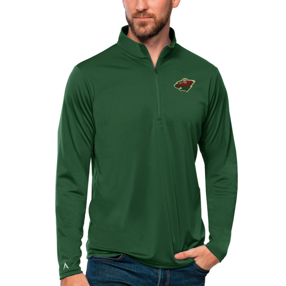 Minnesota Wild Antigua Tribute Quarter-Zip Pullover Top - Green Pullover