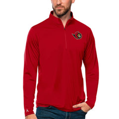 Ottawa Senators Antigua Tribute Quarter-Zip Pullover Top - Red Pullover