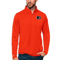 Philadelphia Flyers Antigua Tribute Quarter-Zip Pullover Top - Orange Pullover
