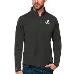 Tampa Bay Lightning Antigua Tribute Quarter-Zip Pullover Top - Charcoal Pullover