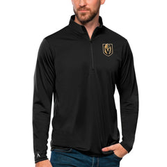 Vegas Golden Knights Antigua Tribute Quarter-Zip Pullover Top - Black Pullover