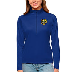 Denver Nuggets Antigua Women's Tribute Half-Zip Top sale - Blue outlet