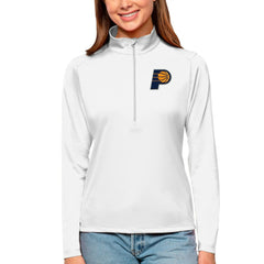 Indiana Pacers Antigua Women's Tribute Half-Zip Top - White discount