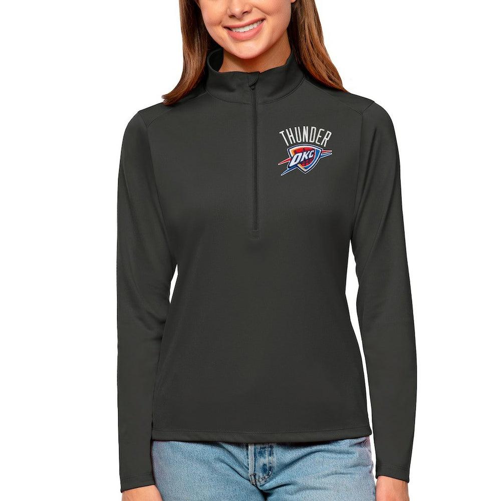 Oklahoma City Thunder Antigua Women's Tribute Half-Zip Top - Charcoal online