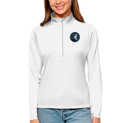 Minnesota Timberwolves Antigua Women's Tribute Half-Zip Top - White shop