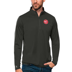 Atlanta Hawks Antigua Tribute Quarter-Zip Pullover Top - Charcoal cheap