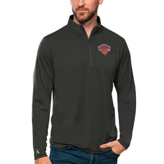 New York Knicks Antigua Tribute Quarter-Zip Pullover Top - Charcoal outlet