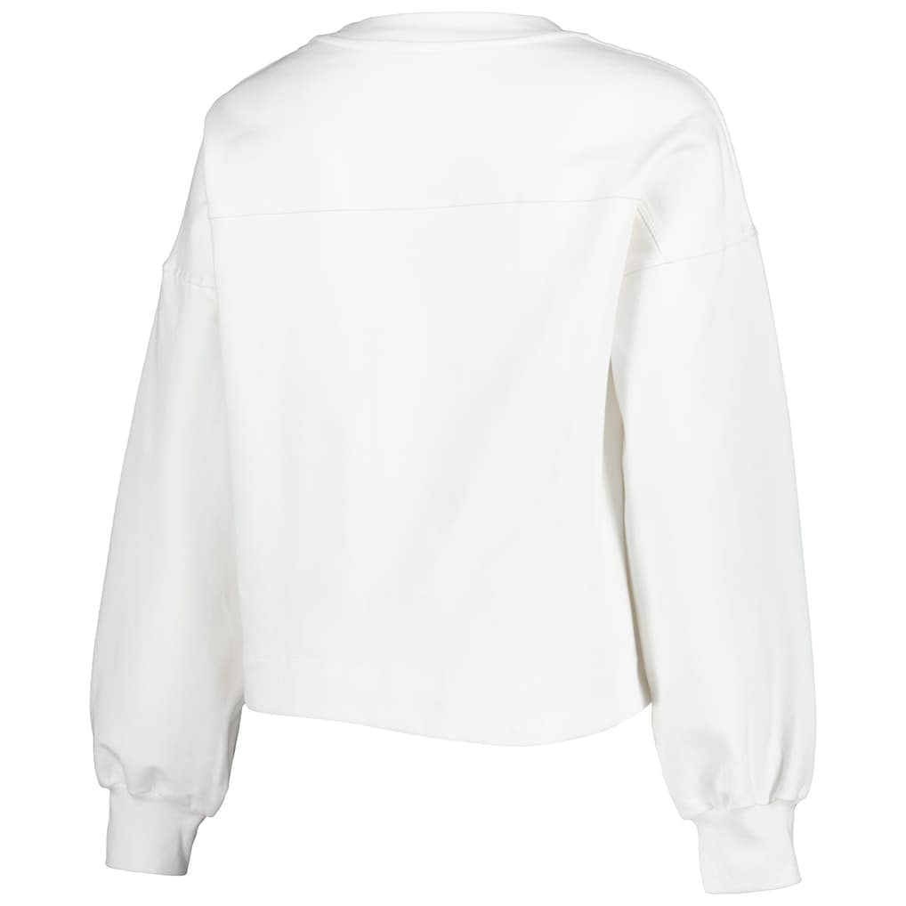 Chicago Bulls Lusso Women's Lola Ball and Chain Pullover Sweatshirt - White on sale