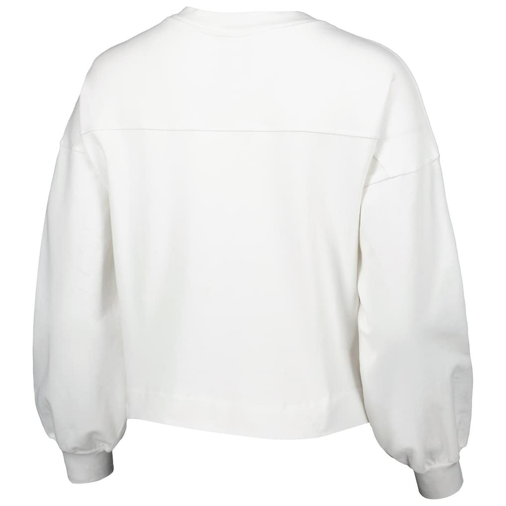 Golden State Warriors Lusso Women's Lola Ball and Chain Pullover Sweatshirt sale - White discount