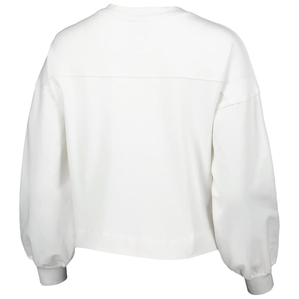 Golden State Warriors Lusso Women's Lola Ball and Chain Pullover Sweatshirt sale - White discount