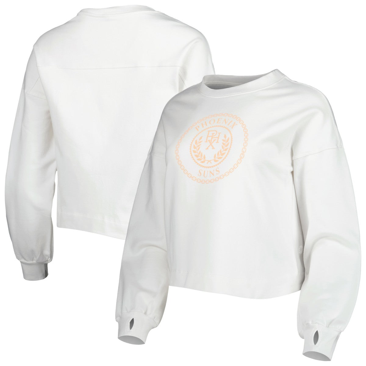 Phoenix Suns Lusso Women's Lola Ball and Chain Pullover Sweatshirt - White outlet