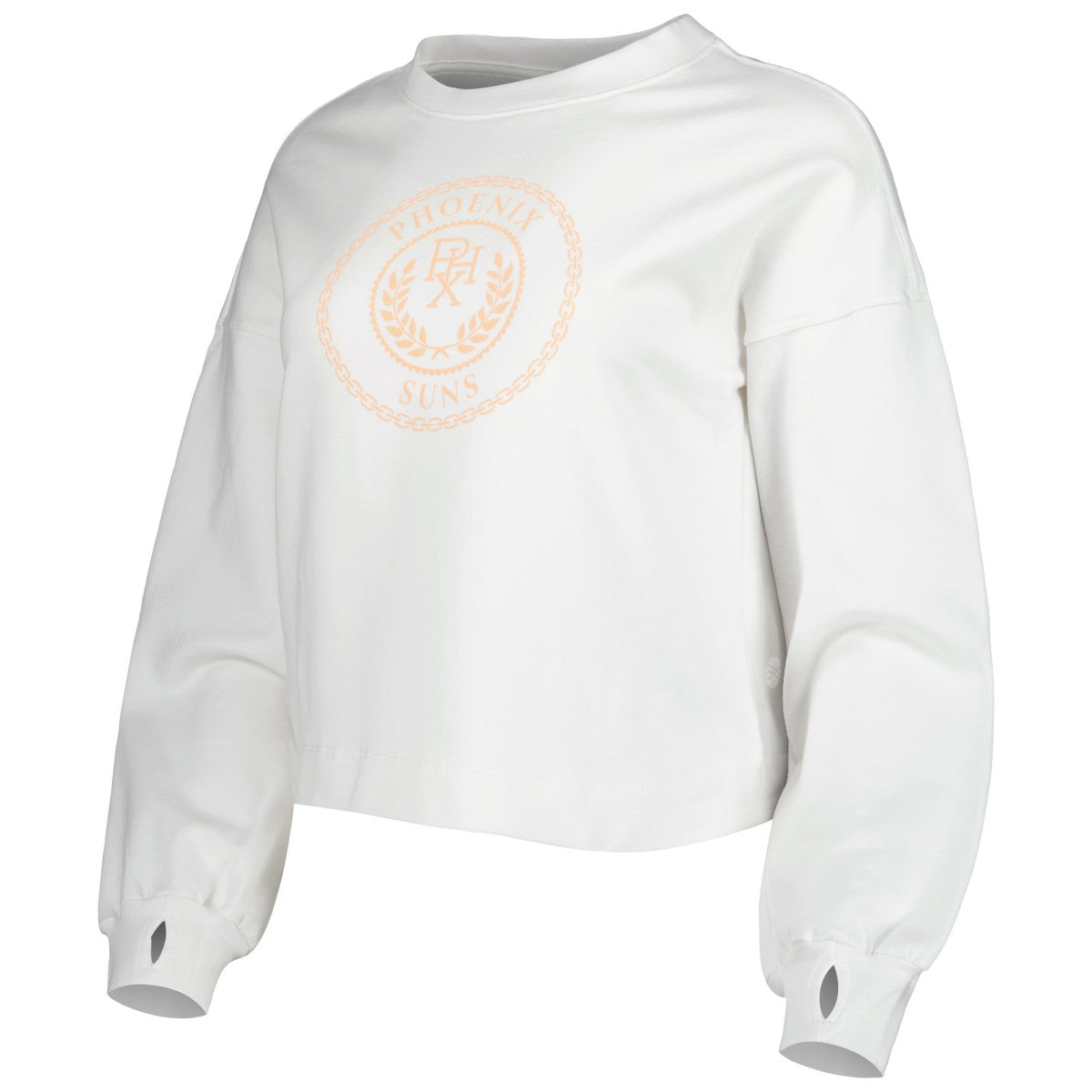 Phoenix Suns Lusso Women's Lola Ball and Chain Pullover Sweatshirt - White outlet
