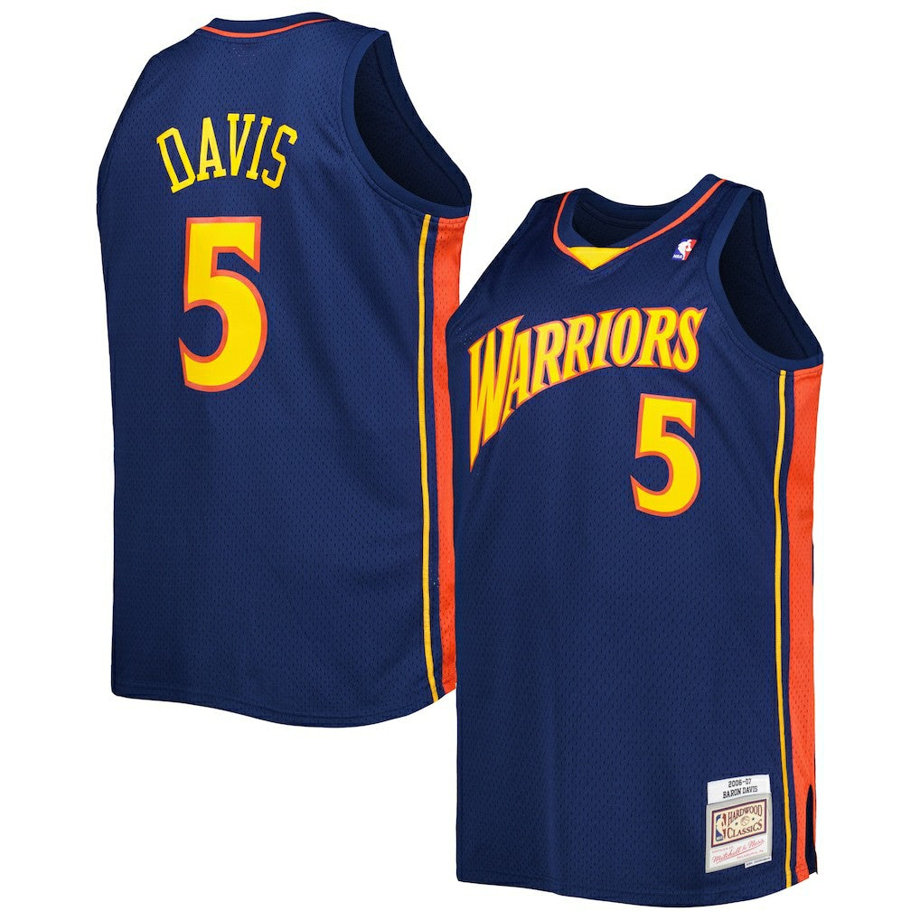 Baron Davis Golden State Warriors Big & Tall Hardwood Classics 2006/07 Swingman Jersey sale - Navy on sale