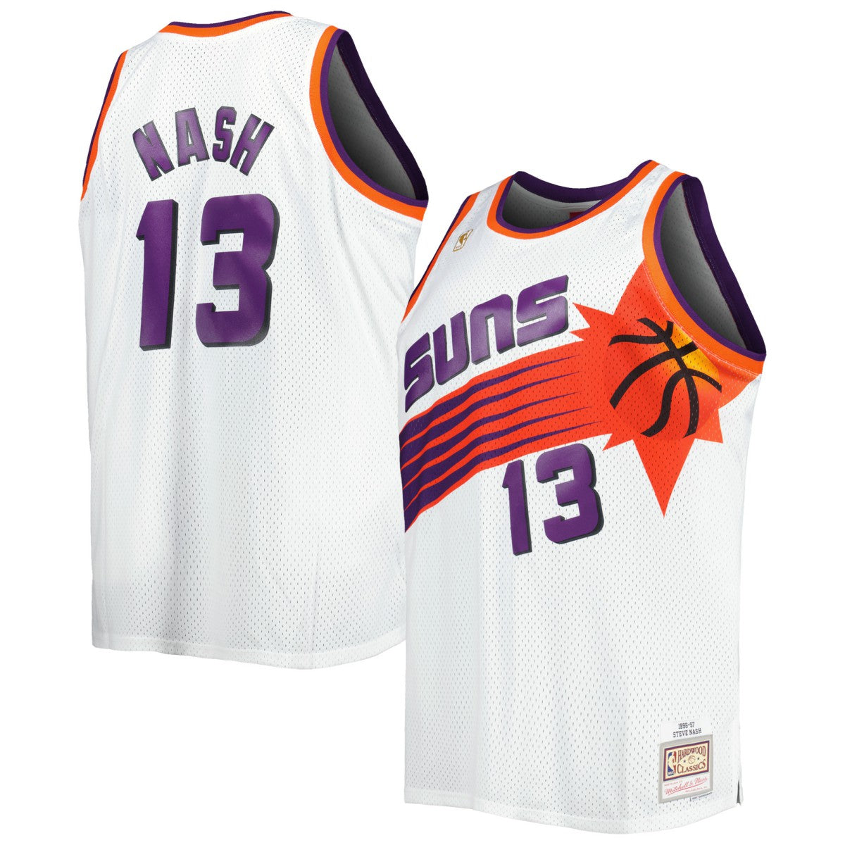 Steve Nash Phoenix Suns Big & Tall Hardwood Classics 1996/97 Swingman Jersey - White for sale