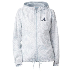 Atlanta Braves Women's Flash Forward Full-Zip Windbreaker Jacket Gray