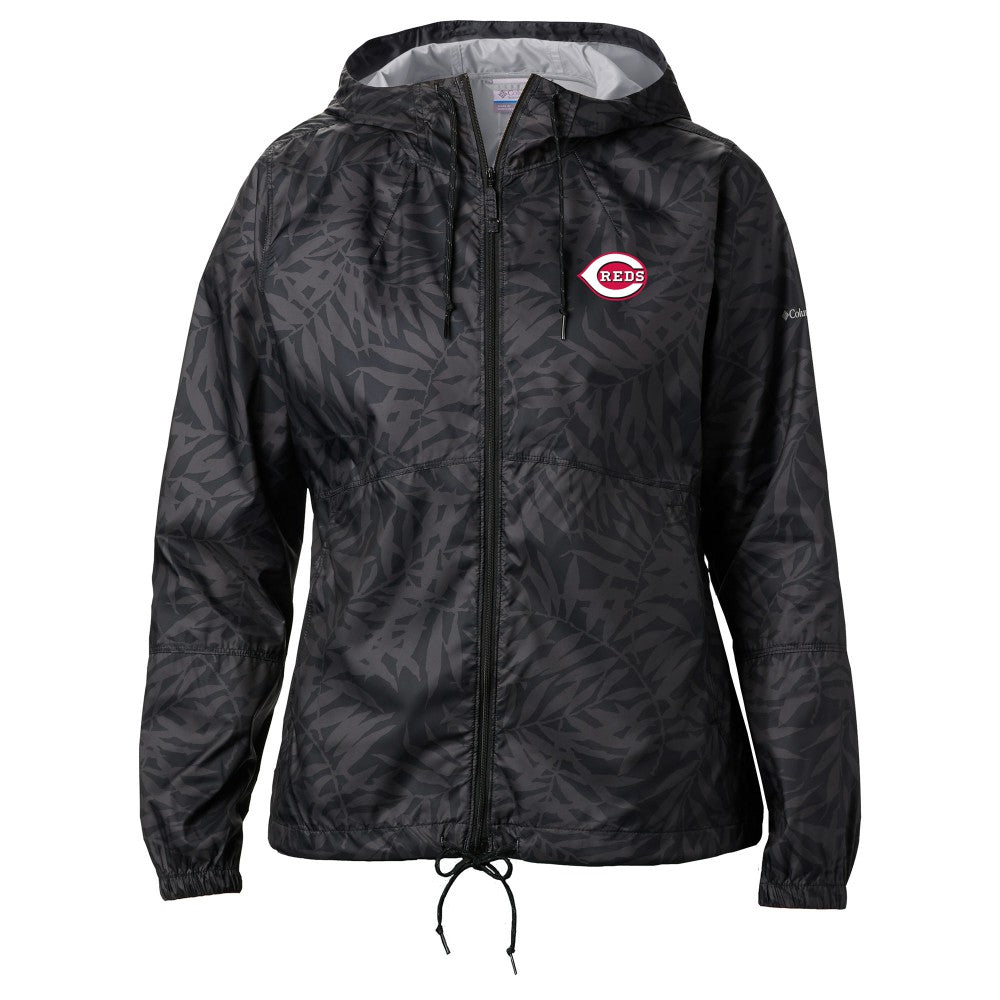 Cincinnati Reds Women's Flash Forward Full-Zip Windbreaker Jacket Black