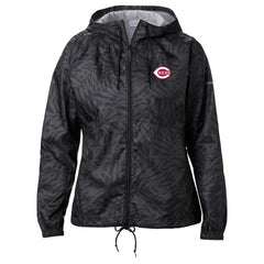 Cincinnati Reds Women's Flash Forward Full-Zip Windbreaker Jacket Black