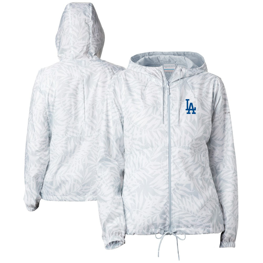 Los Angeles Dodgers Women's Flash Forward Full-Zip Windbreaker Jacket White