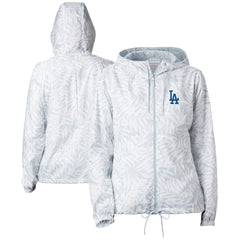 Los Angeles Dodgers Women's Flash Forward Full-Zip Windbreaker Jacket White