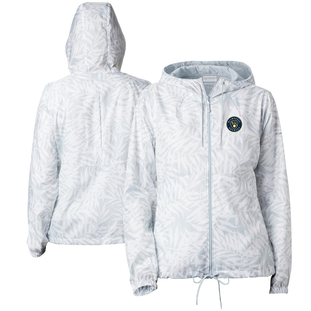 Milwaukee Brewers Women's Flash Forward Full-Zip Windbreaker Jacket Gray