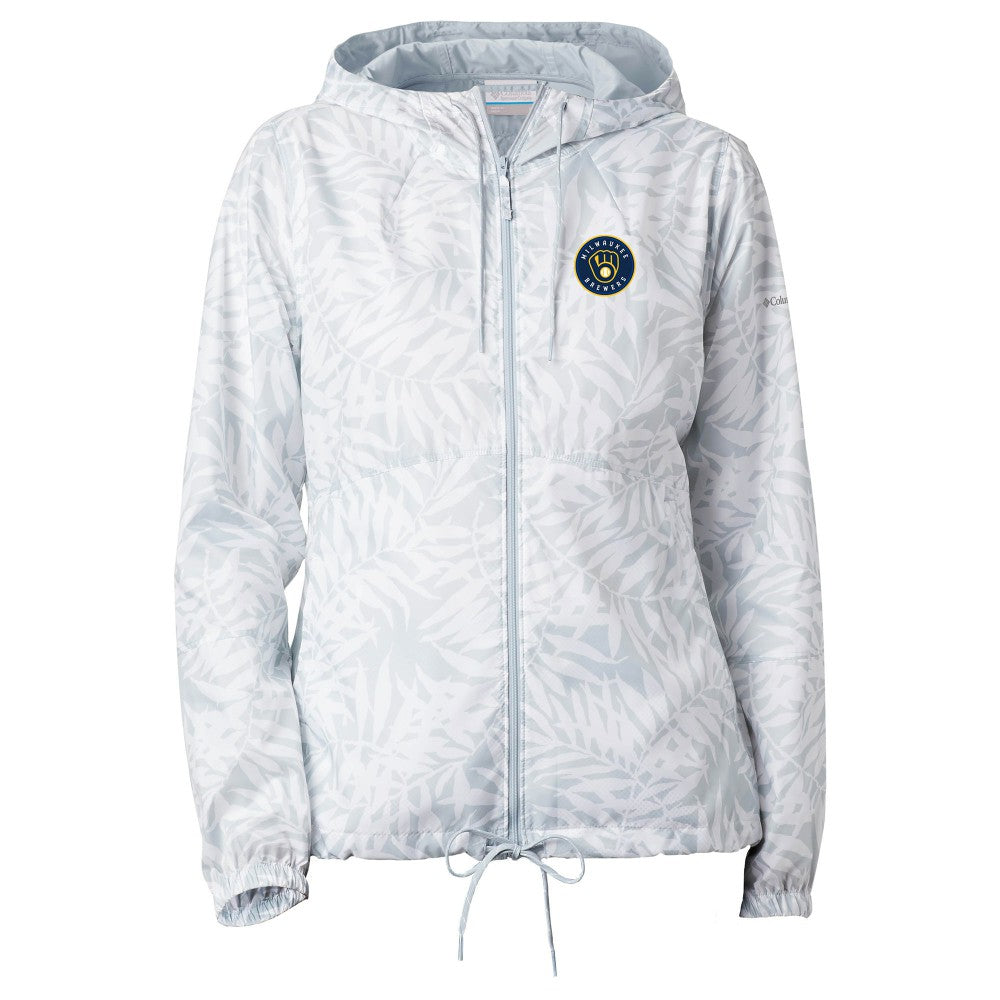 Milwaukee Brewers Women's Flash Forward Full-Zip Windbreaker Jacket Gray