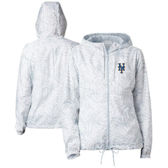 New York Mets Women's Flash Forward Full-Zip Windbreaker Jacket Gray
