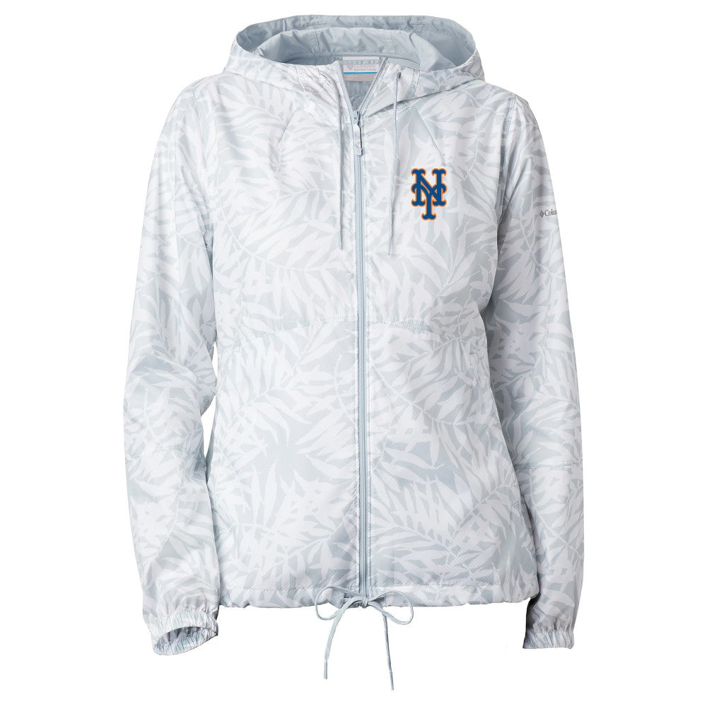 New York Mets Women's Flash Forward Full-Zip Windbreaker Jacket Gray