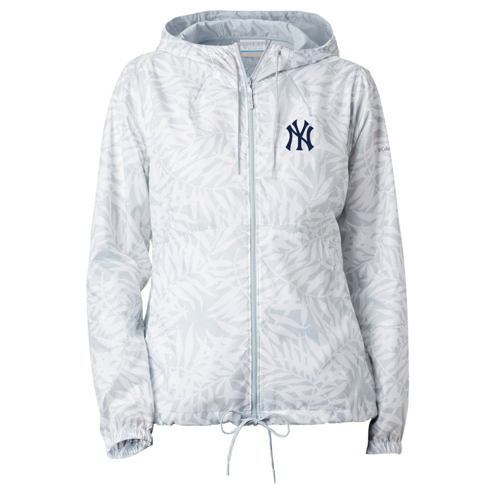New York Yankees Women's Flash Forward Full-Zip Windbreaker Jacket Gray