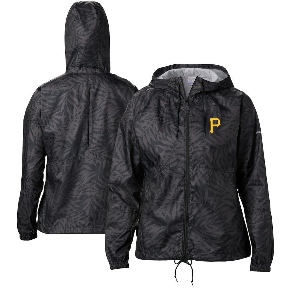 Pittsburgh Pirates Women's Team Flash Forward Full-Zip Windbreaker Jacket Black