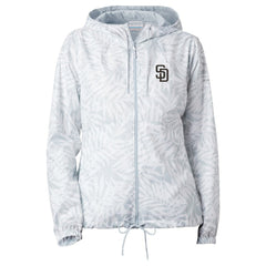 San Diego Padres Women's Flash Forward Full-Zip Windbreaker Jacket Gray