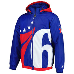 Philadelphia 76ers Starter The Triple Double Full-Zip Hoodie Jacket - Royal sale