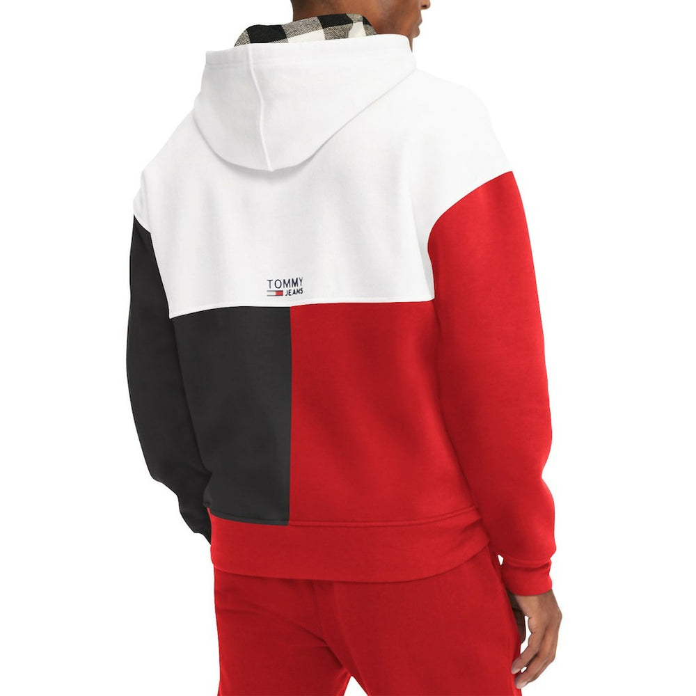 Chicago Bulls Tommy Jeans Andrew Split Pullover Hoodie - White/Red discount