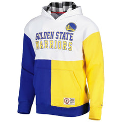 Golden State Warriors Tommy Jeans Andrew Split Pullover Hoodie sale - White/Royal for sale