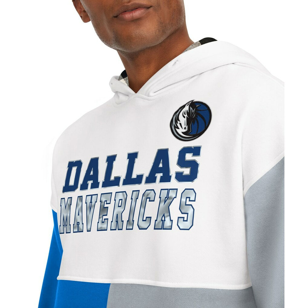 Dallas Mavericks Tommy Jeans Andrew Split Pullover Hoodie sale - White/Royal shop
