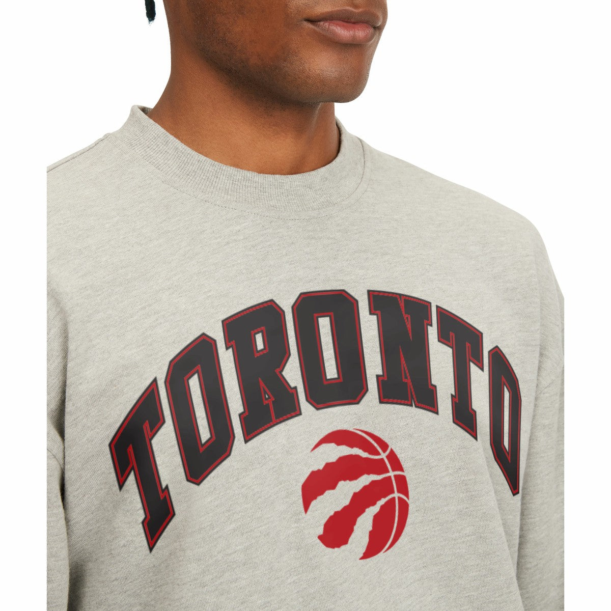 Toronto Raptors Tommy Jeans James Patch Pullover Sweatshirt - Gray outlet