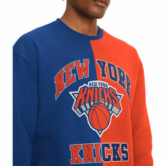 New York Knicks Tommy Jeans Keith Split Pullover Sweatshirt - Royal/Orange cheap
