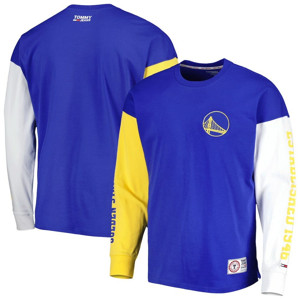 Golden State Warriors Tommy Jeans Richie Color Block Long Sleeve T-Shirt sale - Royal outlet