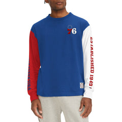 Philadelphia 76ers Tommy Jeans Richie Color Block Long Sleeve T-Shirt - Royal on sale