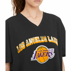 Los Angeles Lakers Tommy Jeans Women's Ashley V-Neck T-Shirt - Black cheap